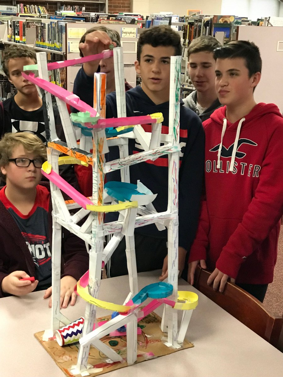 ScienceKMS's tweet image. Students on Team Phoenix and The Dream Team competed in a paper roller coaster project. Check out the winning teams!
⁦@Principal_Homen⁩ ⁦