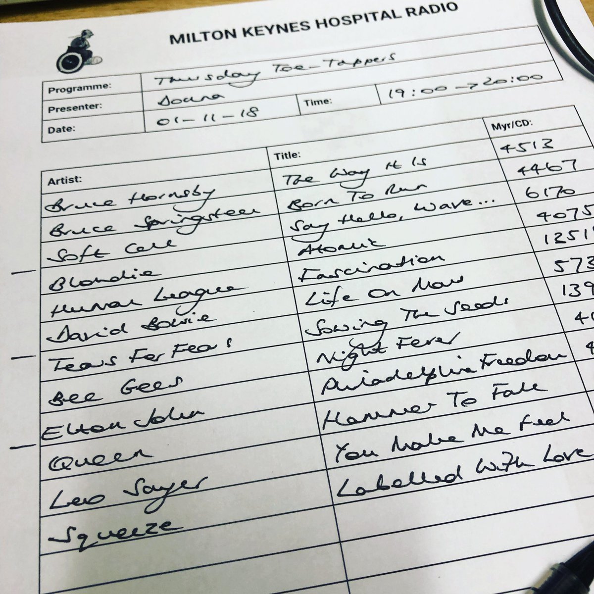 DonnaEdgell's tweet photo. Double Brucie bonus kicks off tonight’s #ToeTappers on @MKHospitalRadio. #NiceToSeeYouToSeeYouNice 🎶🎧🎤 https://t.co/5TgRoPQHe9