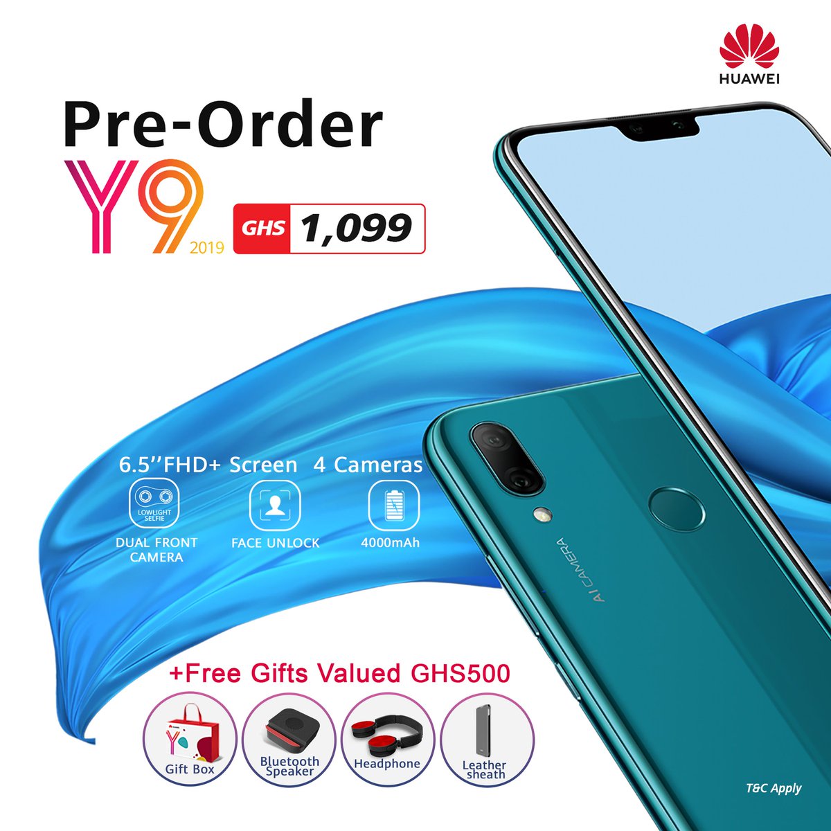 TeamUrbanDJ's tweet photo. Pre-order all new Huawei Y9 Now and Get Free Gifts Worth 500ghc.
#HuaweiY92019
#ReadyToLiveBig
Available At These Outlets Below https://t.co/AXIGfFurFU