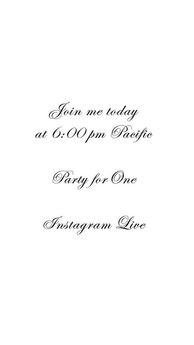 teamcarlyla's tweet photo. carly is having an instagram live in honor of #PartyForOne later today 👀 be sure to tune in! https://t.co/FRLBjbswsK