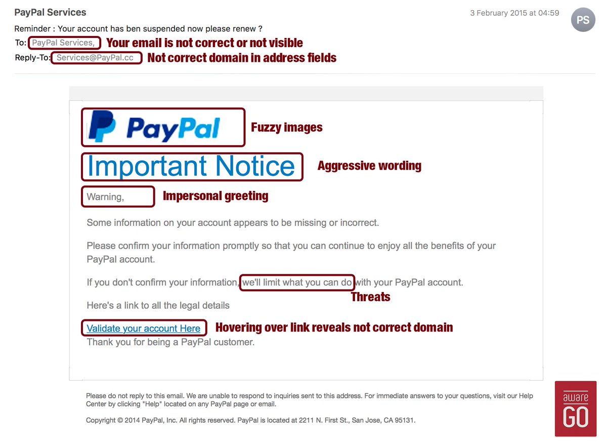 Do you know how to recognise #phishing emails? Here are 6 ways to do just that! buff.ly/2Q9T8Pn #cybersecurity #securityawareness #scams