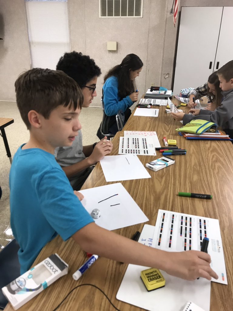 suettobin's tweet photo. Math counts kids using Ozobots for a slope activity! @Ozobot @StephanieW1975 @ledfordmiddle @dcsnc https://t.co/hceiZ0E74u
