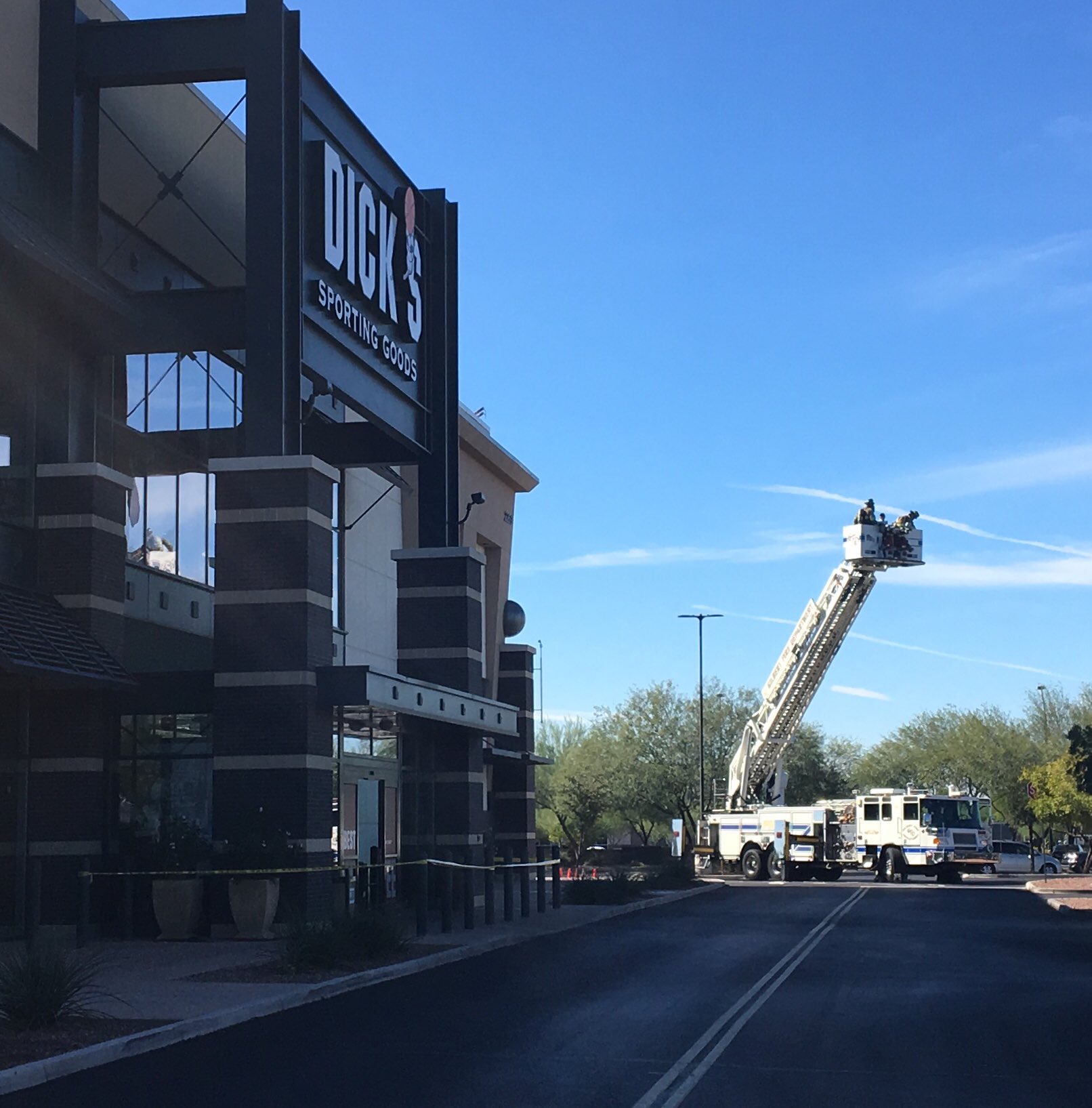 Gilbert Fire Rescue on Twitter "Workers taken off the roof L259 bucket