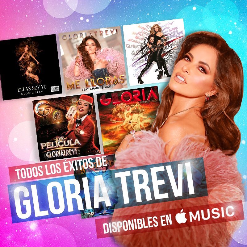UMusicColombia's tweet photo. Recuerda que todos los éxitos de @GloriaTrevi , esta Diosa Latina, también están disponibles en la plataforma de @AppleMusic , no dejes de escucharlos 🎼🎼 https://t.co/U0RhzoDi84
