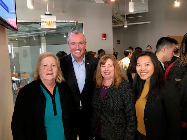 .@GovMurphy has made investing in New Jersey’s startup community a priority. After speaking at #NJFoundersandFunders, he took a moment to talk with @jumpstartangels’ @KJONeillJump, @NewarkVc’s Joanne Lin and #NJEDA’s @KathleenCoviell.