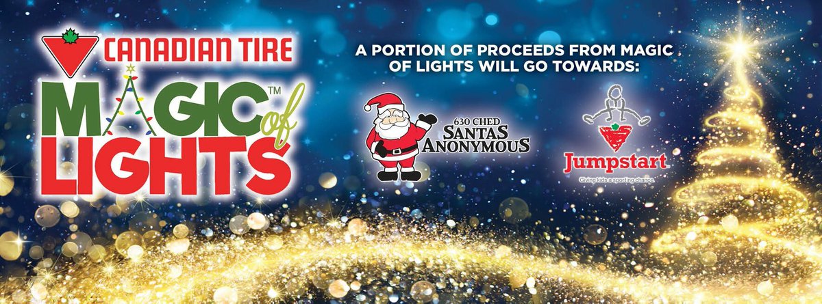 We are proud to announce that a portion of all proceeds from the 2018/2019 Canadian Tire Magic of Lights will be going towards Jumpstart and 630 CHED Santas Anonymous!

<a href="/CanadianTire/">Canadian Tire</a> <a href="/SantasAnonymous/">880 CHED Santas Anonymous</a>