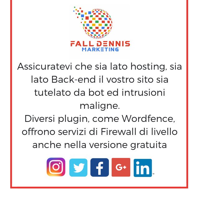 FD_WebMarketing's tweet photo. Proteggi il tuo lavoro e i dati sensibili dei tuoi utenti prendendo piccole precauzioni

#Firewall #Security #Website #WebMarketing  #MarketingDigitale https://t.co/YdOM8xrSbV