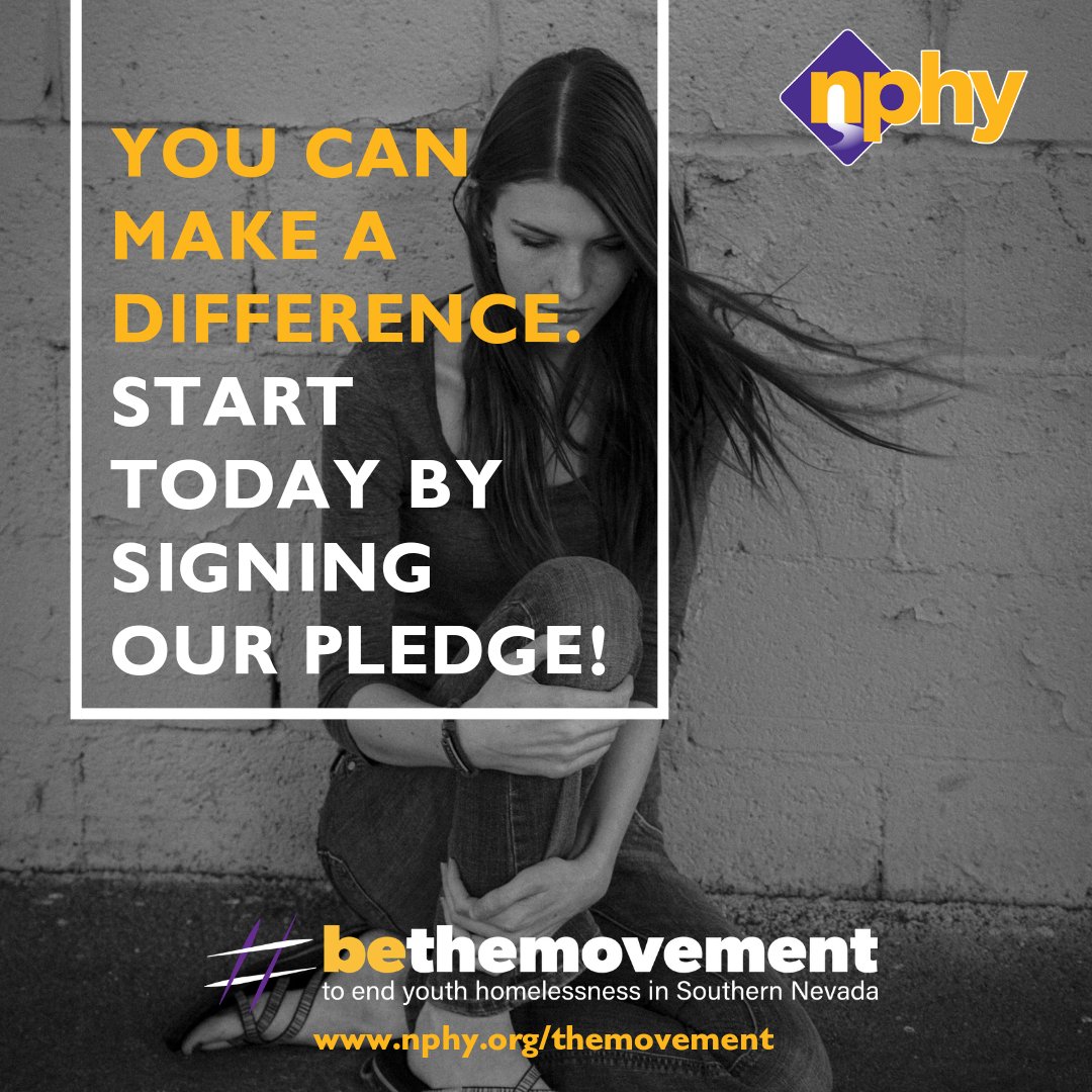 NVHomelessYouth's tweet photo. November is #NationalYouthHomelessAwarenessMonth! If you have not taken action yet, you can #bethemovement to end youth homelessness by signing our pledge today. Go to https://t.co/Tgu9W08Psm  to sign NOW! https://t.co/z8V8W0AUYc