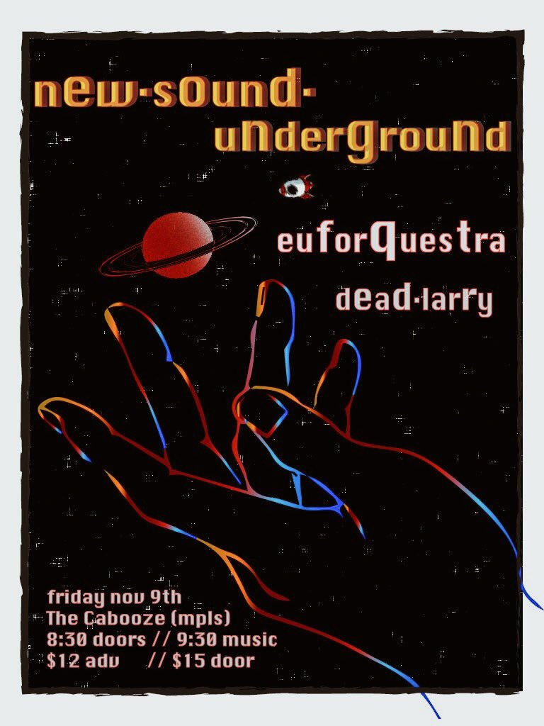 Next week! <a href="/euforquestra/">Eufórquestra</a> <a href="/DeadLarry/">DeadLarry</a> <a href="/caboozempls/">The Cabooze</a>