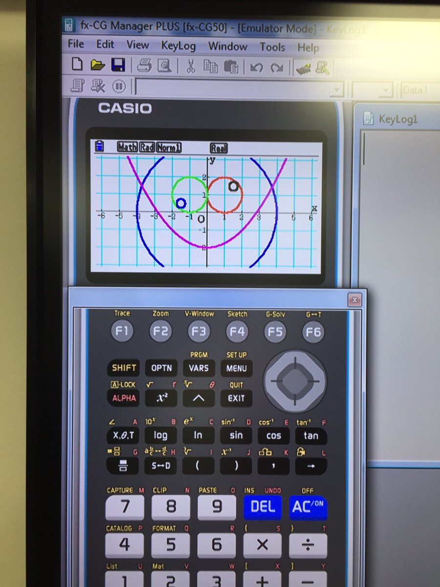 Mr Curington having fun on the <a href="/CasioMaths/">Casio Maths UK</a> with the fx-CG50 emulator at open evening tonight
