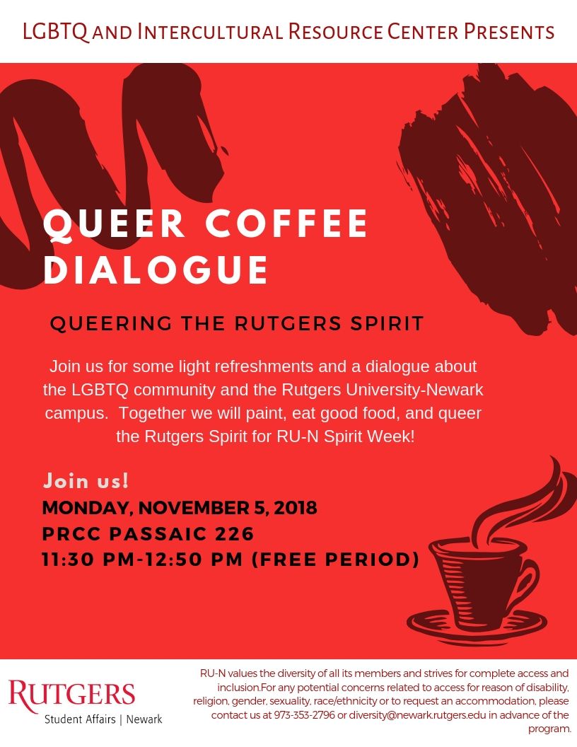 Join us for some good  coffee and  dialogue.  Come kick back and explore some varies topics, relevant to today's current event, social identities, and learn how to bring your own knowledge to the table!