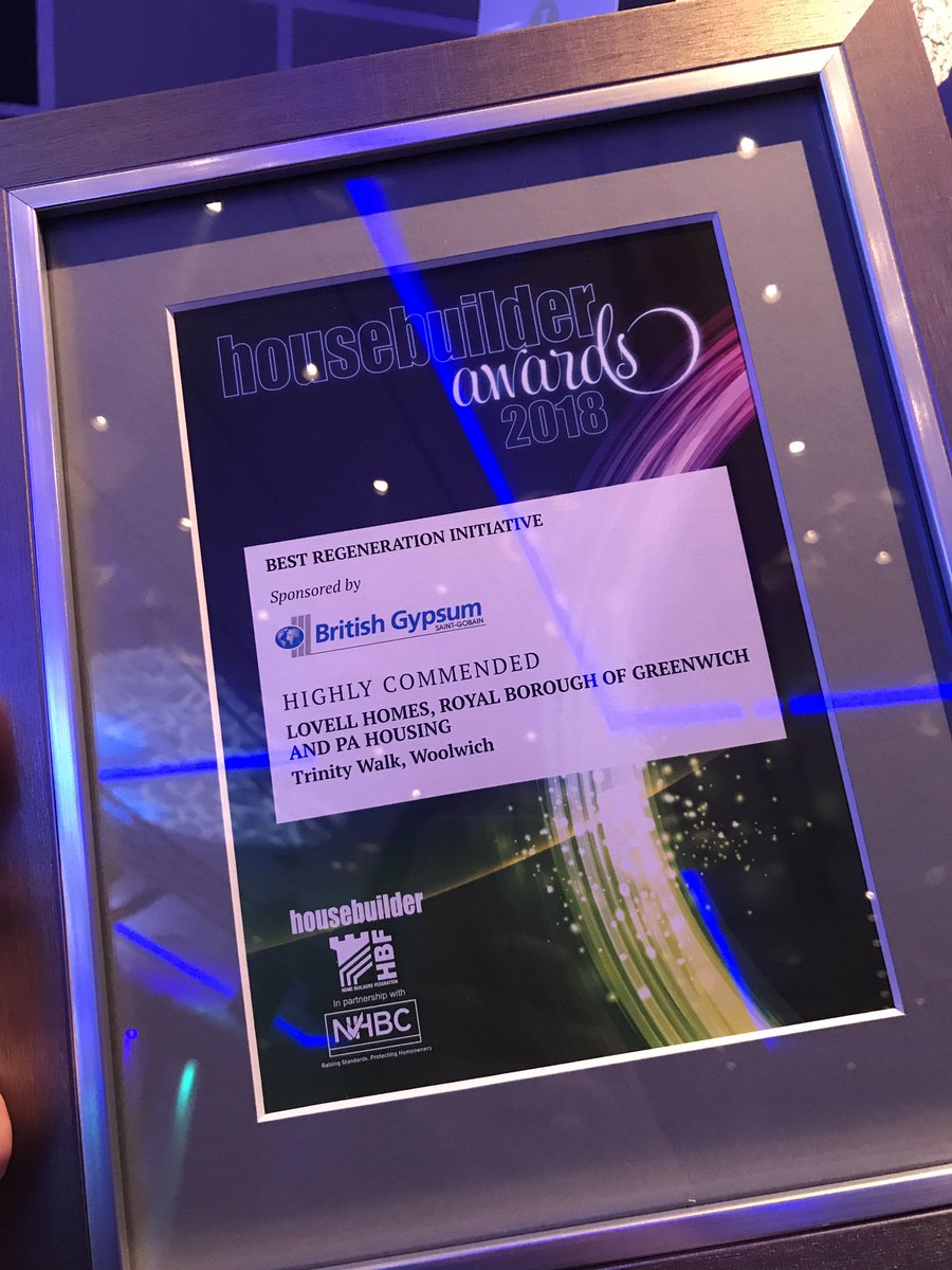 Trinity_Walk's tweet photo. We did it! Highly commended for Best Regeneration Initative 🥂🍾 #TrinityWalkWoolwich #AwardWinning https://t.co/8iXbBsDjfV