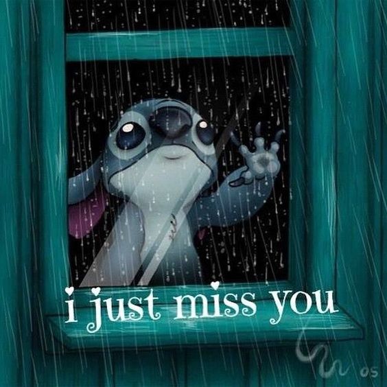 #IJustMissYou #love #quotes #CuteFriends movies #MissYou #sad #lonely #Depressedstitch #Raining #LiloAndStitch