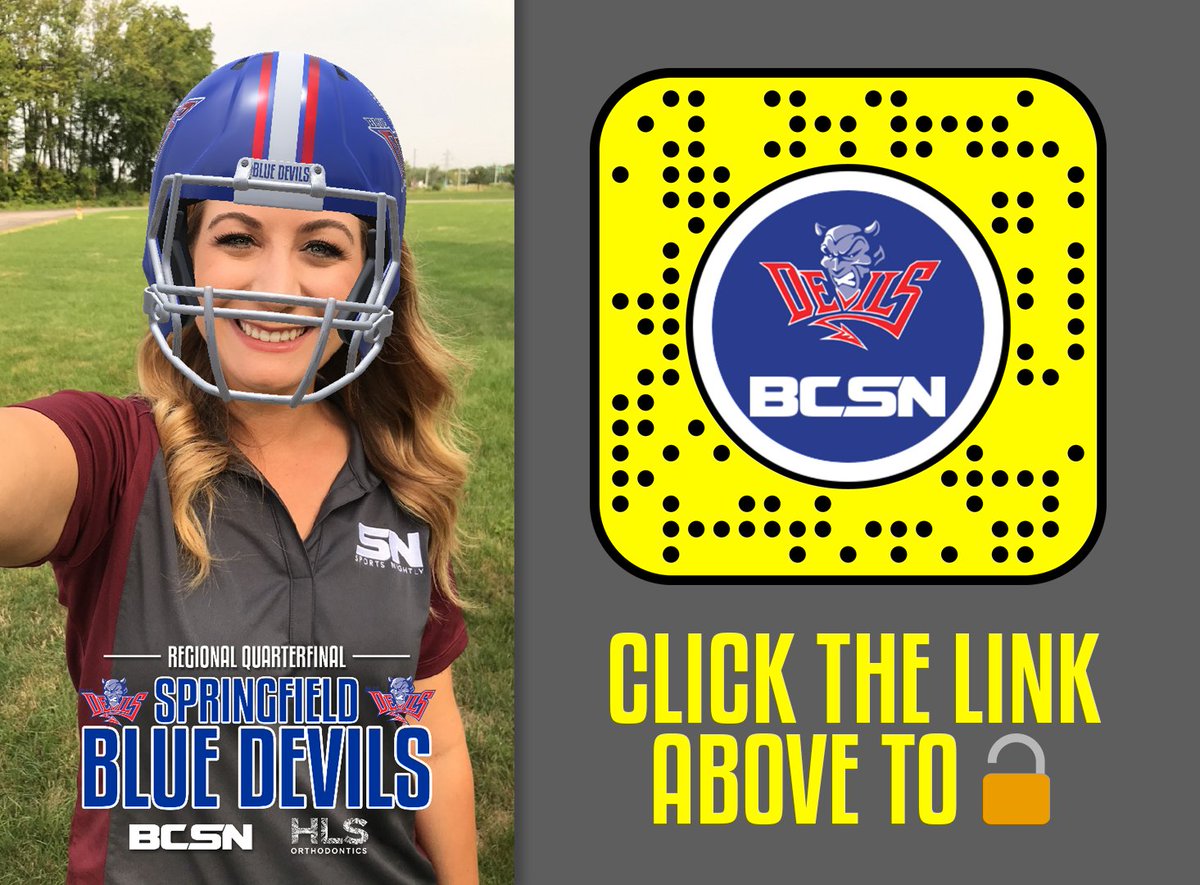 BCSNsports's tweet photo. 😈SPRINGFIELD BLUE DEVILS!😈

Your @PerfectBraces custom Snapchat lens has been ⚡️ACTIVATED⚡️!

Good luck vs Avon!  

🔓➡️https://t.co/DSNn72ULXf https://t.co/ixcjd1rIGS