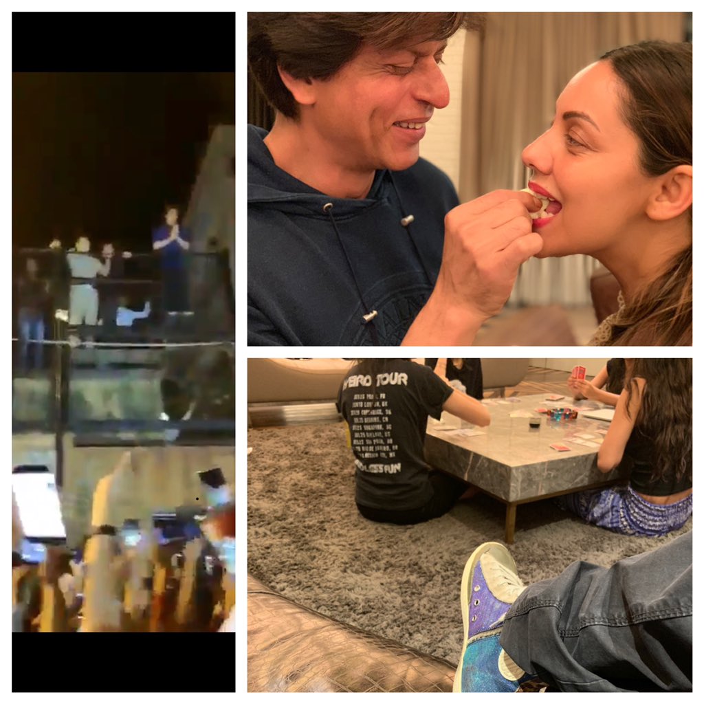 Fed cake to wife...Met my family of fans outside Mannat...now playing Mono Deal with my lil girl gang! Having a Happy Birthday. Thank u all...for this amazing love.