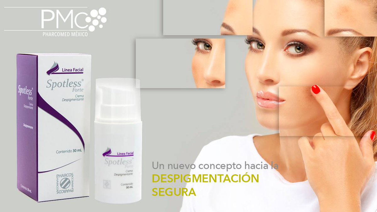 pharcomed's tweet photo. SPOTLESS crema, está indicada para combatir las imperfecciones como manchas de la edad, pecas, melasma e hiperpigmentación.
Aplique con un suave masaje en las zonas afectadas. Utilice dos veces al día durante al menos ocho semanas.
#SpotlessForte #ProtecciónSolar #despigmentante https://t.co/nGB3P9yBtn