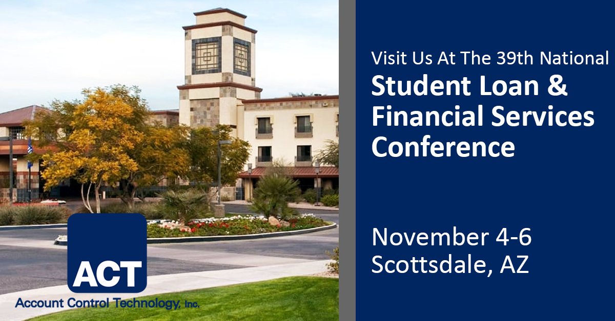 ACT can’t wait to land in Scottsdale, AZ to attend the 39th National Student Loan &amp; Financial Services Conference, November 4-6. If attending, please make sure you say hello to ACT reps <a href="/BrenSisk/">Brenda Sisk</a> and Michael Matkowsky. You never know what we might have hoovering around <a href="/PDGprodev/">Professional Development Group II, Inc.</a>