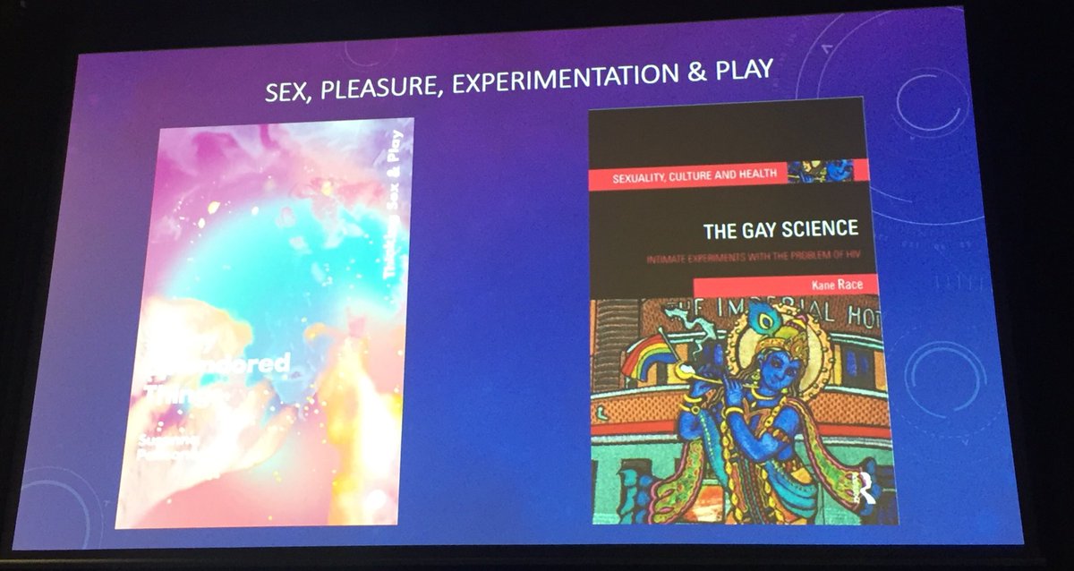 Fantastic to hear about engaging pleasure and sexual experimentation! Wonderful presentation by Kane Race. <a href="/kanerace/">Kane Race</a> #IUTSIAP18