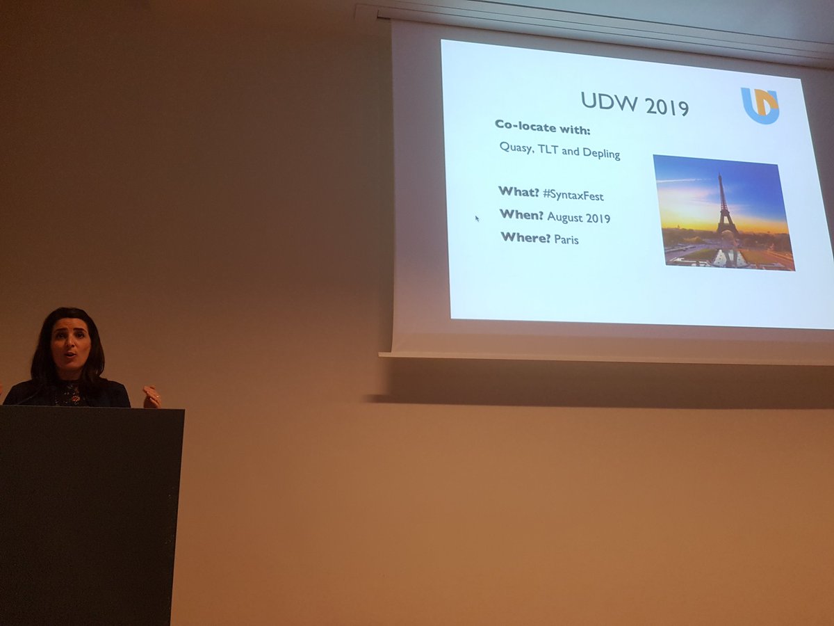 barbara_plank's tweet image. @cigilt closes UDW 2018. Next edition with TLT and Depling in Paris in August 2019 #NLProc #emnlp2018 #udw18