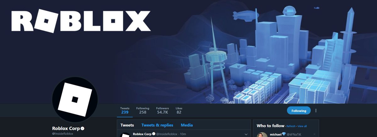 Bloxy News On Twitter The Insideroblox Twitter Also Had The New Color And A New Header - roblox corp at insideroblox twitter