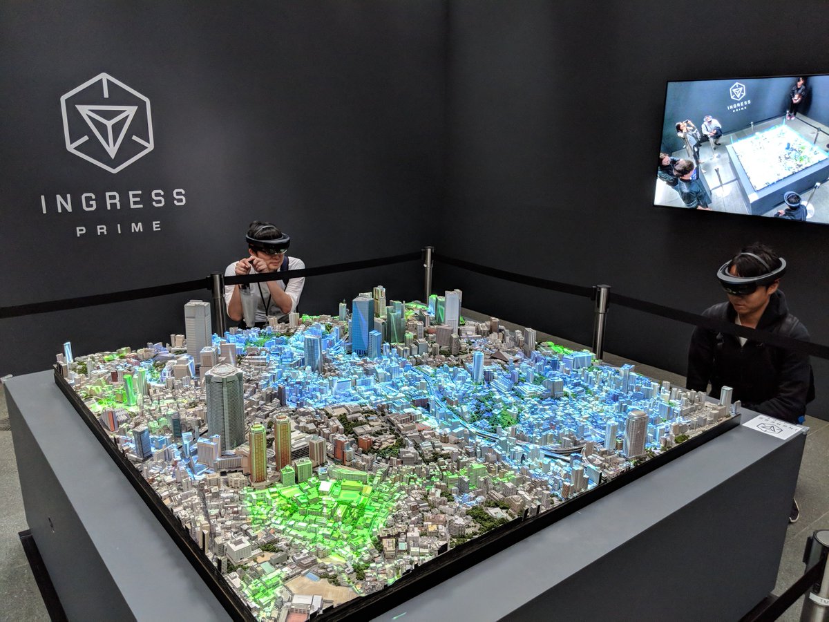 Niantic Engineering By Using Projection Mapping A Personalized Overlay Of Data Rendered Via Microsoft Hololens We Also Gave Attendees A Look At The Ingress In Game Actions Occurring In Tokyo Niantic Engineering By Using Projection Mapping A Personalized Overlay Of Data Rendered Via Microsoft Hololens We Also Gave Attendees A Look At The Ingress In Game Actions Occurring In Tokyo