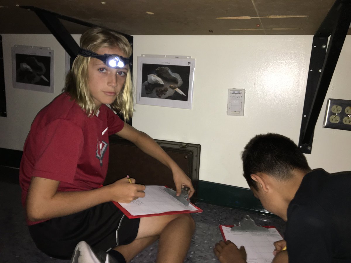 Amosbeech's tweet photo. We were archaeologists today and explored ancient cave art! #charlespmurray #cavesoundsareawesome https://t.co/SLSA9OLnL2