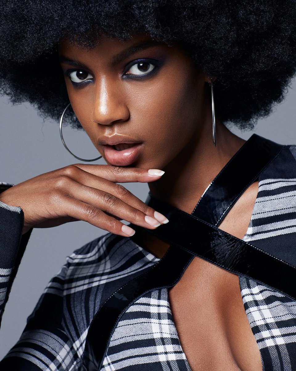 Ebonee Davis (America's Next Top Model cycle 18) modeling in editorial...