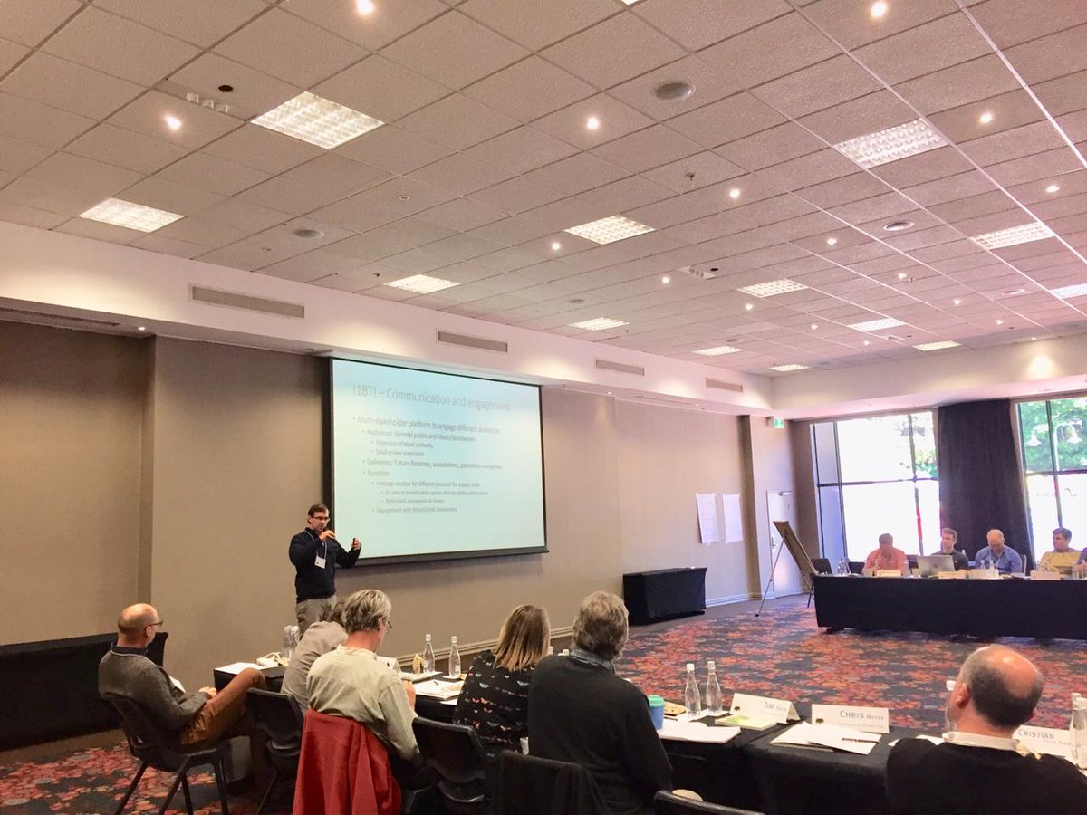forestsdialogue's tweet photo. Last day of #TPLNewZealand breakout groups presenting summaries on the opportunities and solutions in the plenary discussion @cm1347 @scion_research #NGP2018 https://t.co/AqL3YQKF3O