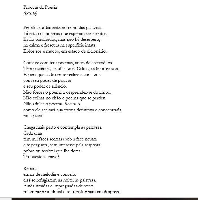 Procura da poesia 