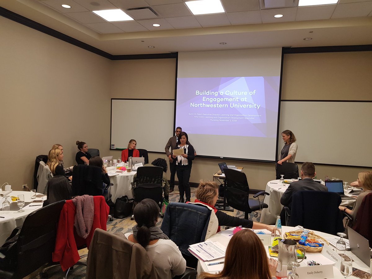 katerinabohlec's tweet photo. Kick off of #msloc455 with Samir's and Amy's guest lecture on building culture and engagement @NU_MSLOC https://t.co/uAWNmix0rM