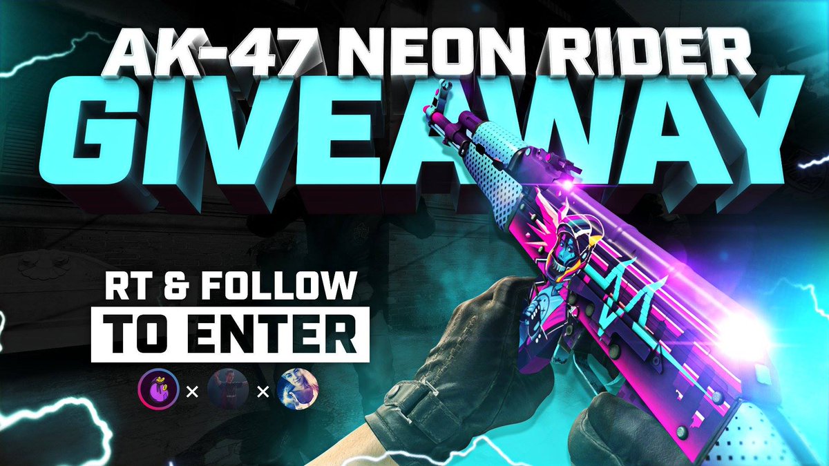 ❗️GIVEAWAY AK-47 | Neon Rider ❗️

To enter:
☑️ Retweet
☑️ Tag one friend
☑️ Follow @CarmsCSGO &amp; @tenzkiCSGO &amp; @Earnsanity 

Drawing in 7 days.

Good luck!