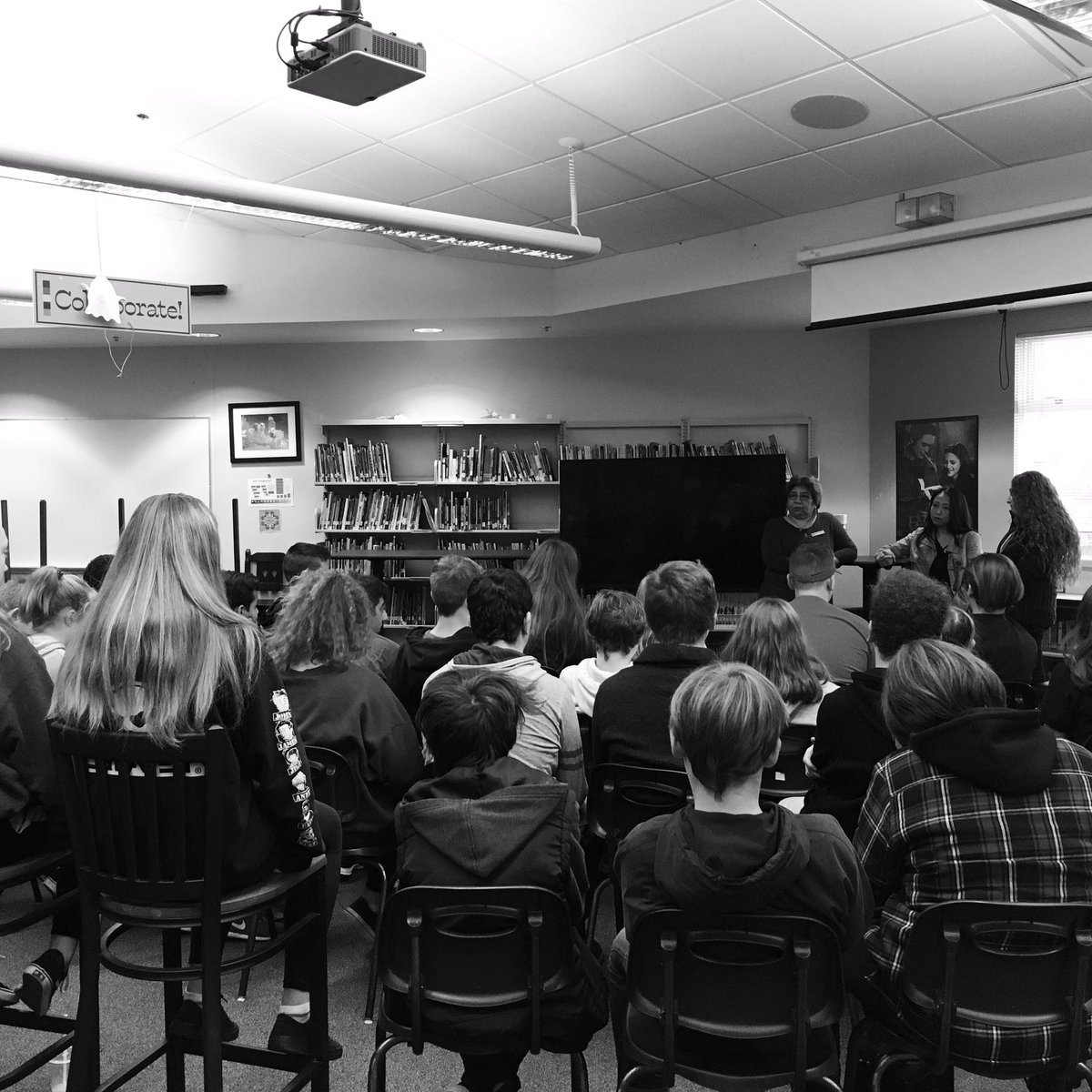 s2solson's tweet photo. Thank you to Abbotsford Community Services for coming to talk to us about refugees in our community. Such power in hearing first hand refugee experiences. #GRARefugee #globalreadaloud @clayburnmiddle https://t.co/NgFMO8Re5w