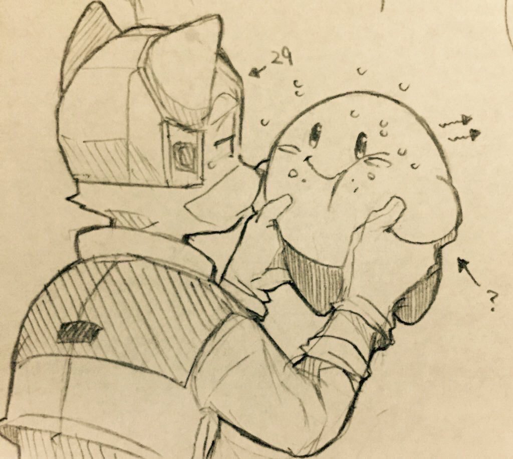 おれがカービィちゃんとフォックスを推しているファンアートです 