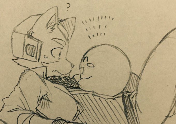おれがカービィちゃんとフォックスを推しているファンアートです 