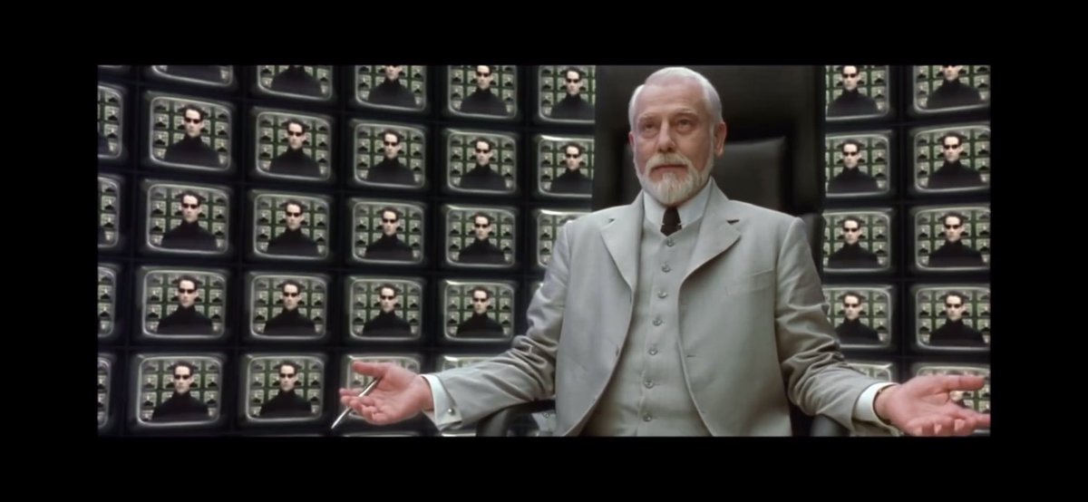 Now that we got that out the way..At the end of the second Matrix movie, Neo is introduced to the creator of the Matrix, The Architect. During this conversation, Neo learns that he is another piece of the machines master plan.