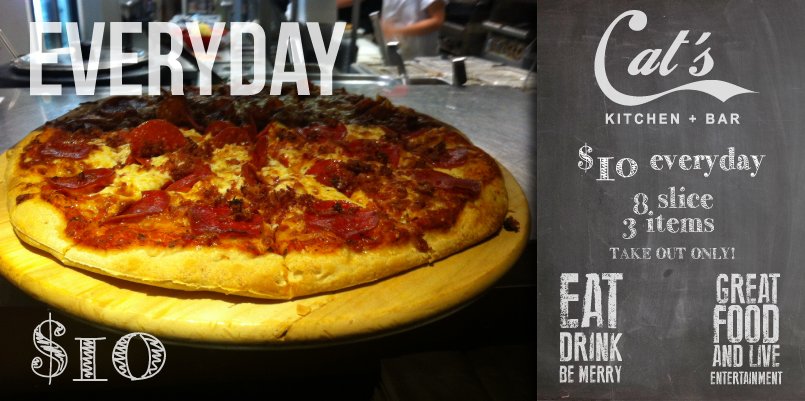 CatsKitchenBar's tweet image. Tonight`s forecast...pizza