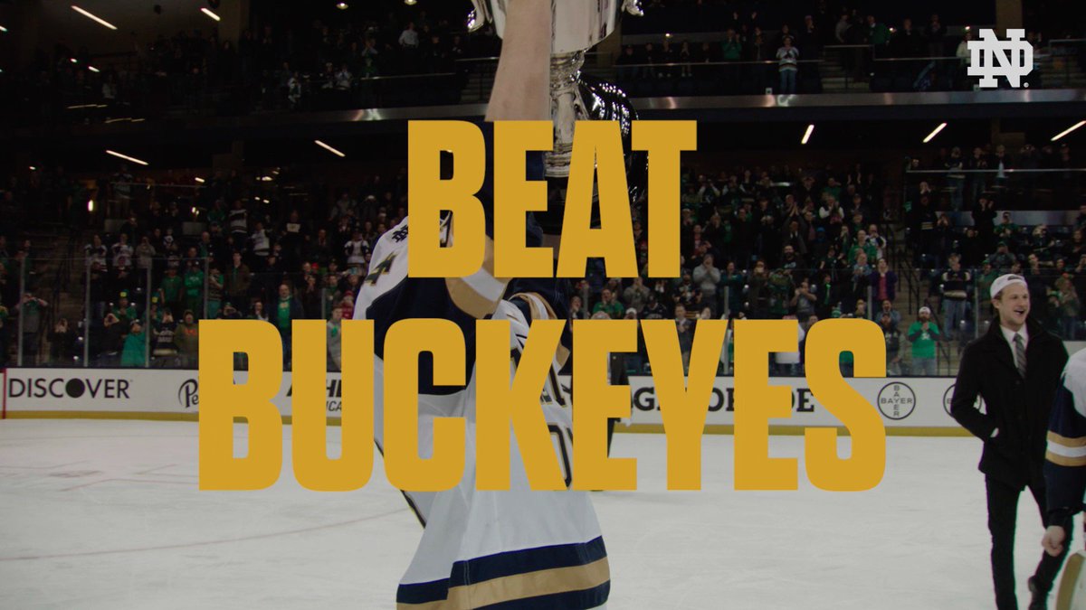 WatchND's tweet photo. VIDEO: @NDHockey | Go Irish. Beat Buckeyes. (2018)

WATCH: https://t.co/D0skQK6Lp5 https://t.co/49n4FIkklb