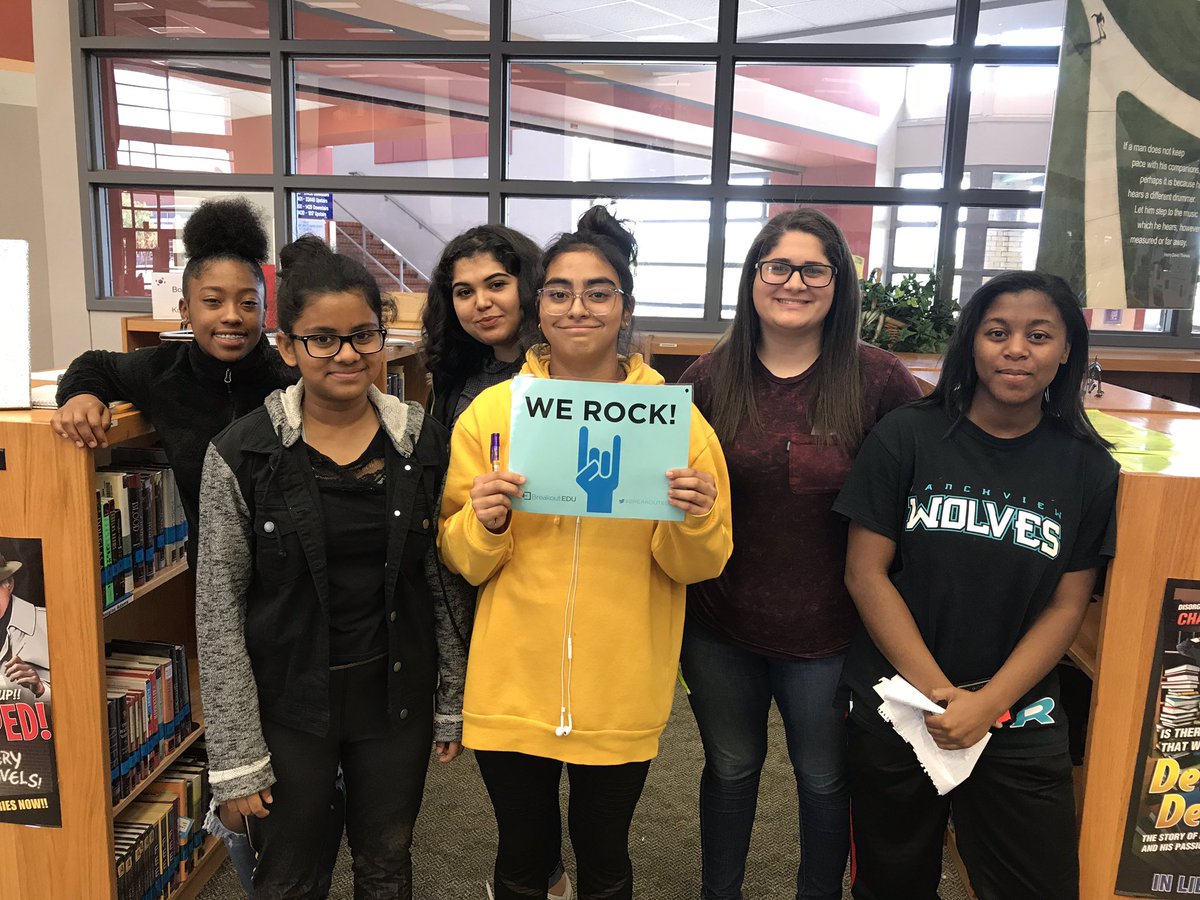 RHSLibrary_CFB's tweet photo. Part 2 -6th @MrsReneeTJones #brokeout of their #systems #breakout @BreakoutEDU https://t.co/nk73ZoEN0U