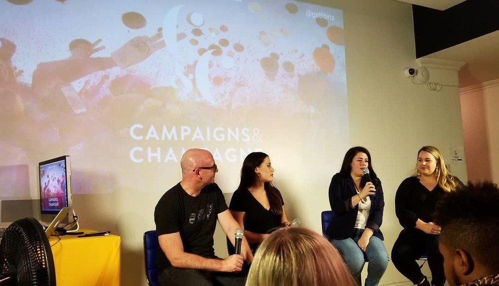 crimsong19's tweet photo. Great #LibrisCandC night at @getlibris #networking and listening to @angiekraz, @_meglew, and @caraizzle talk real-time content & workflows. #digitalmarketing #socialmedia https://t.co/OmJUTZUiTL https://t.co/pqexbPKVjX