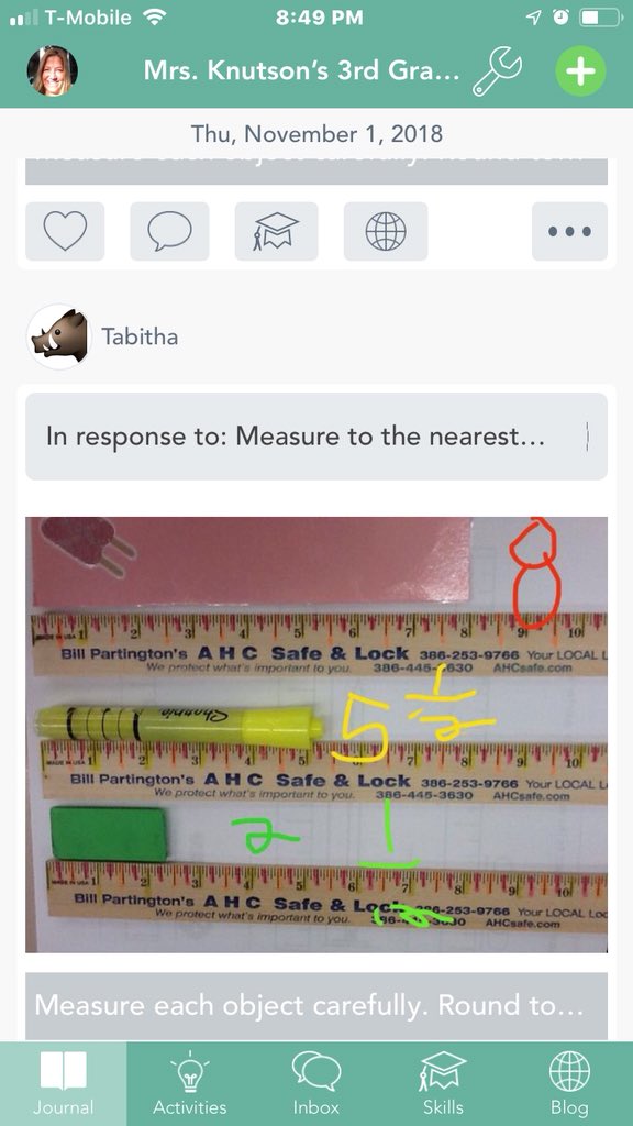 fknutson12's tweet image. @Seesaw loving our virtual measuring activities. Tomorrow Ss make their own! #inches #learningbycreating