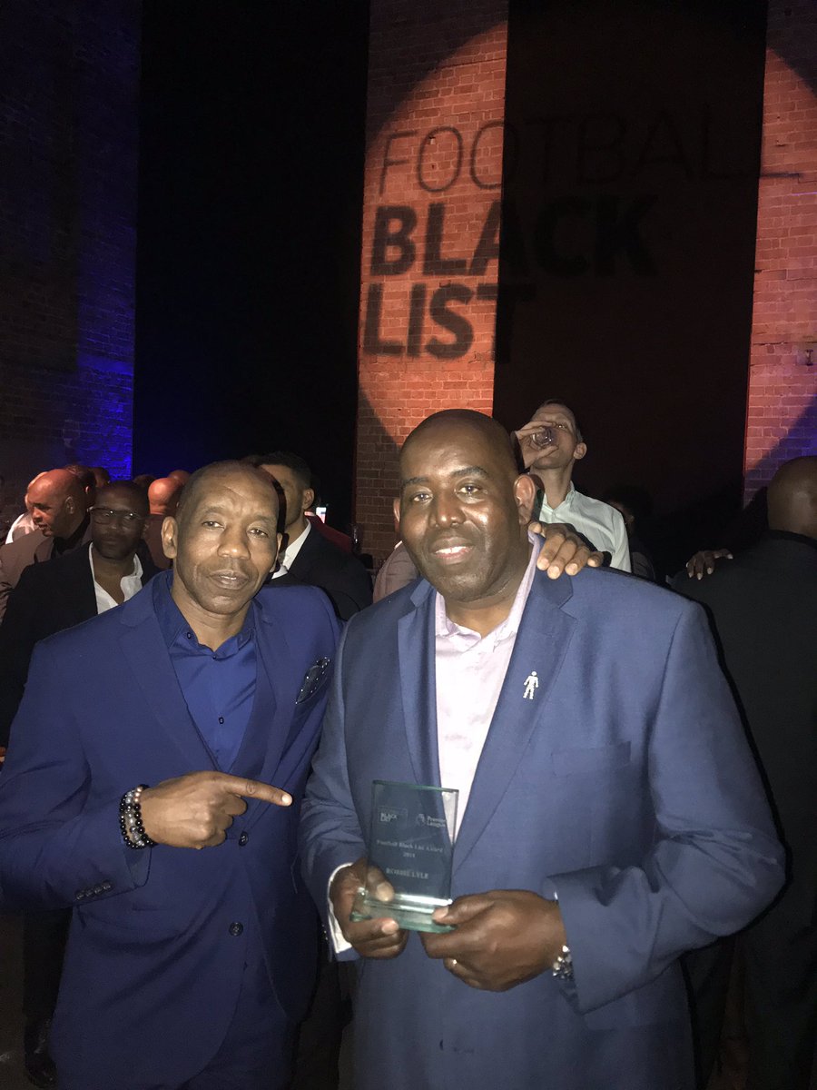 Honoured to win an award in the Media Category at The #FootballBlacklist Awards. Thanks everyone who has supported us over the years. Nice to receive it with my brother 👍🏿