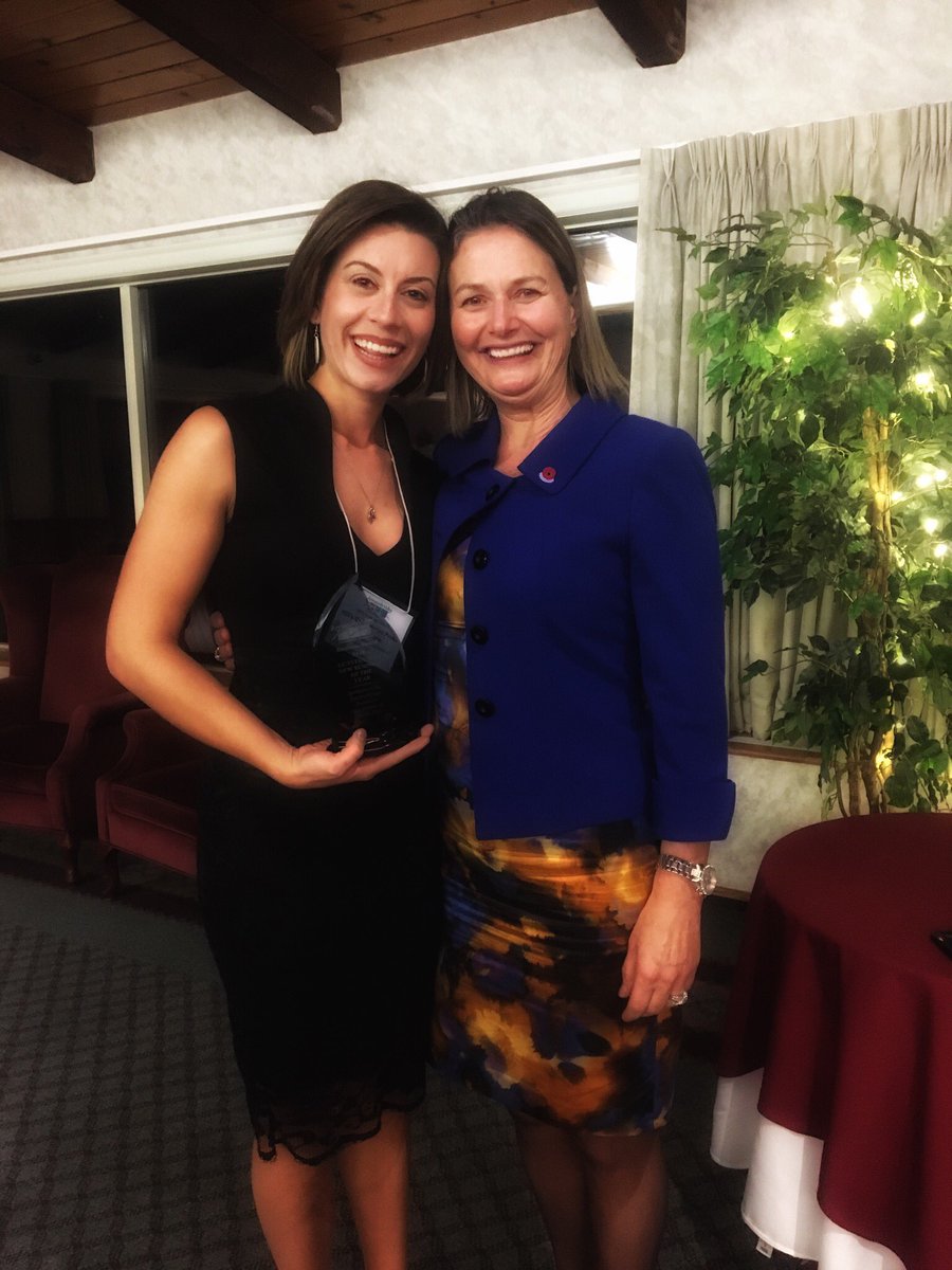 townofkentville's tweet photo. Congrats to Hillary (l) from Hill’s Grills in #kentville pictured with Mayor Snow (r). Hill took home the “Best New Business” award tonight at the @avccommerce #Businessawards #congrats #bestmcsever #judyandjeremyrockedit https://t.co/Q8pkmvxw7K
