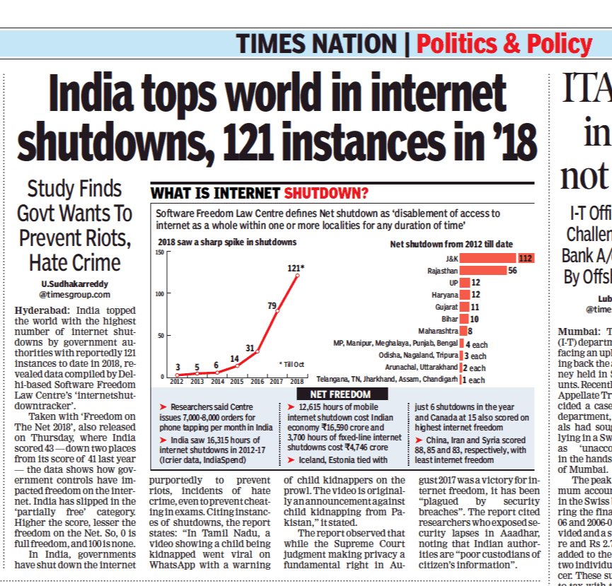 sudhakarudumula's tweet image. #internetshutdown #India #netfreedom