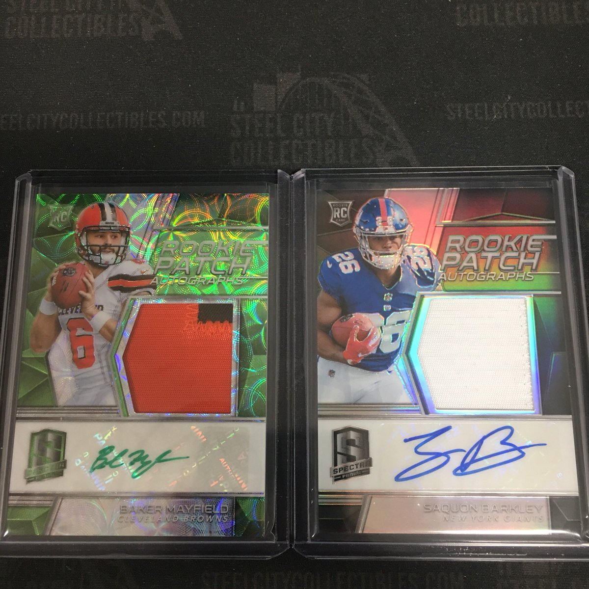 #sccbreakroom #scctradingcards #saquonbarkley #bakermayfield #paninispectra