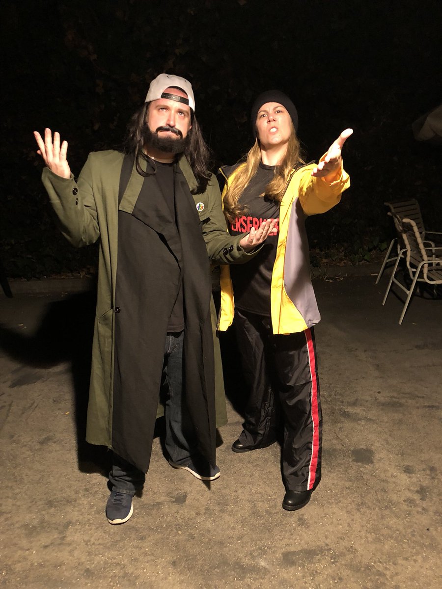 Libby Letlow-Gray on X: "The reviews are still pouring in, Walt and I had  the best couples costume ever. JAY AND SILENT BOB IN THE HIZOOOOUSE!!! Tell  us what you think @ThatKevinSmith