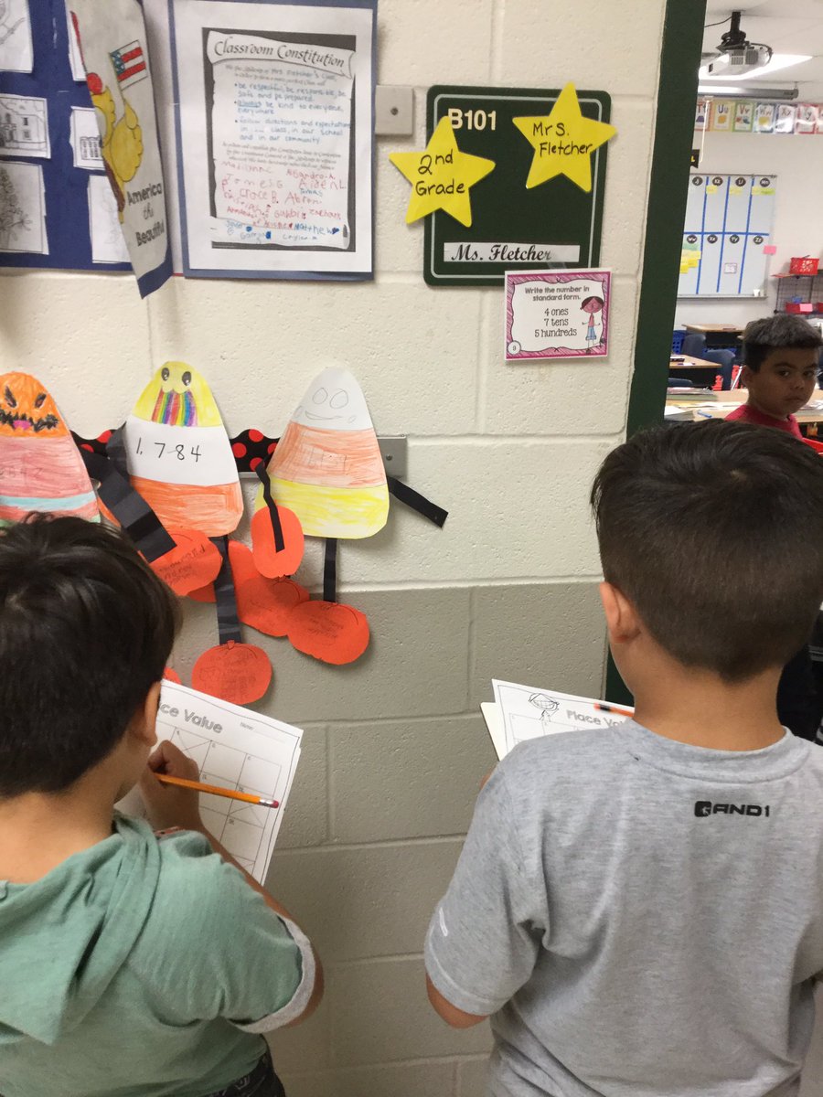 NISDHFletcher's tweet photo. Second Graders at Myers Elementary take a Gallery Walk with Place Value fun!! #MyersMath#MyersGameOn#ThisIsNorthside@ash_pena@jo_annvasquez@nisfhfletcher@nisdmyers https://t.co/Pmn1u0xjua