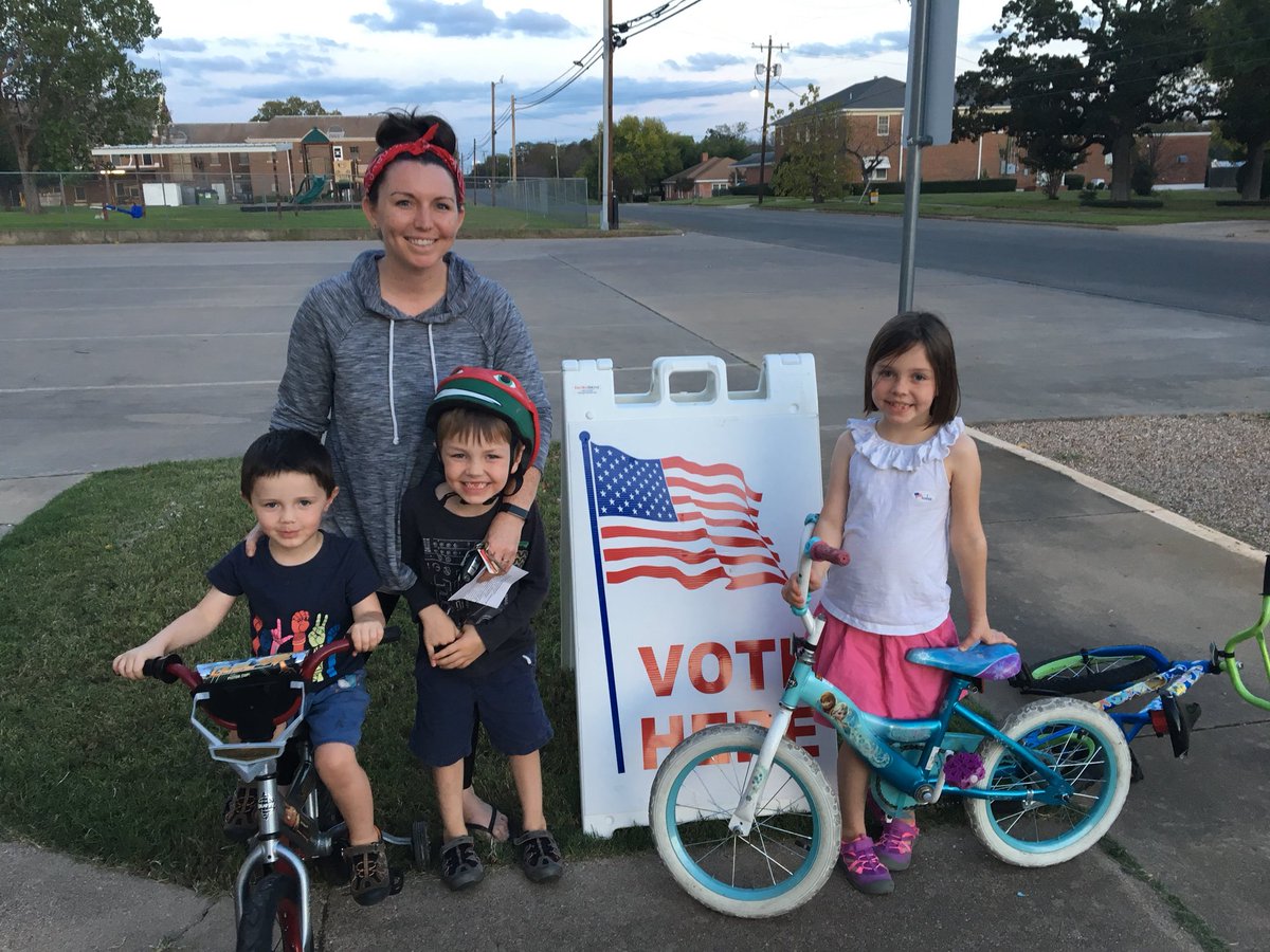 Late pic, but after casting my ballot on the 1st day of early voting, we made my wife’s trip to the polls a family outing. We were both SO stoked to vote for @BetoORourke, @JulieForTX25, @CollierForTexas, @KimOlson4TxAg, and a bunch of other great candidates.