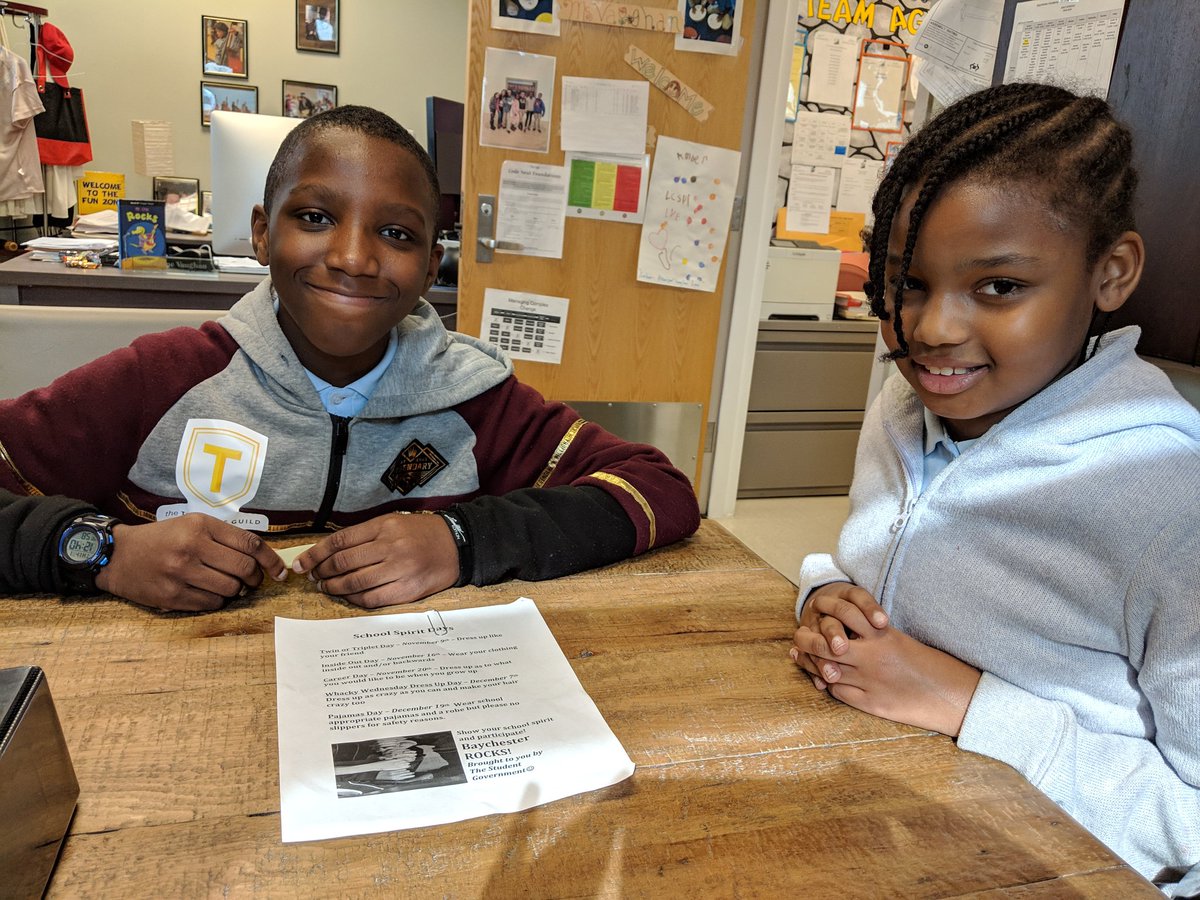 Our design question: How do we create classrooms that inspire wonder and engagement?  Empower students to design spirit week for their school.  <a href="/D11TeacherGuild/">D 11 Teachers Guild</a> <a href="/TeachersGuild/">The Teachers Guild x School Retool</a> #baychesteracademy