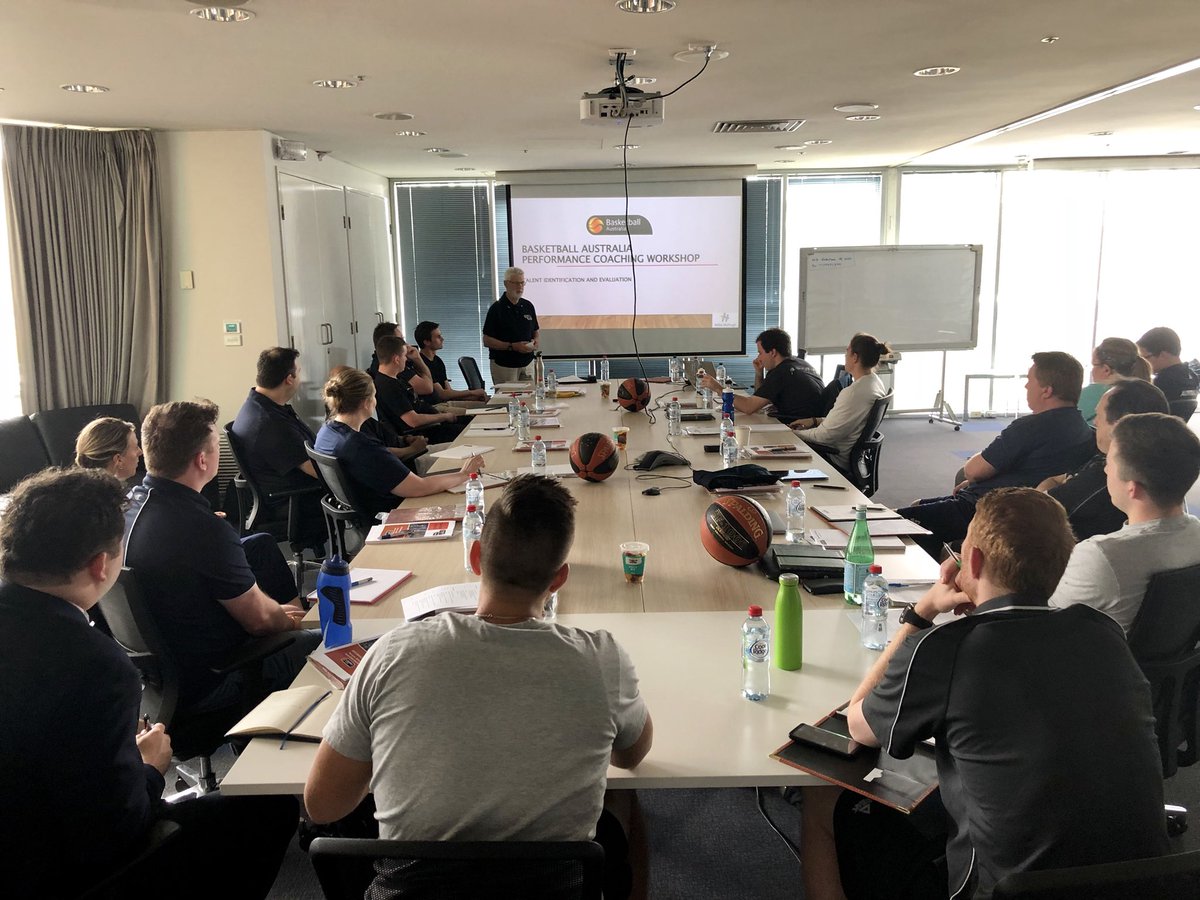 lono610's tweet photo. We are underway at the @BasketballAus Performance Coach pilot course at MSAC. First up Mike McHugh talking talent prediction #BAcoaching https://t.co/IJtl5ae7uA