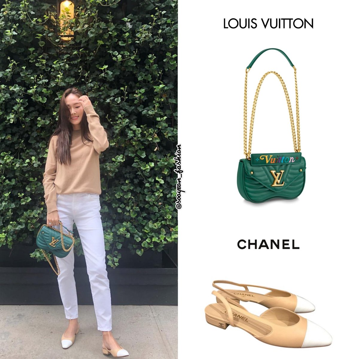 LOUIS VUITTON Calfskin New Wave Chain PM Green 542346